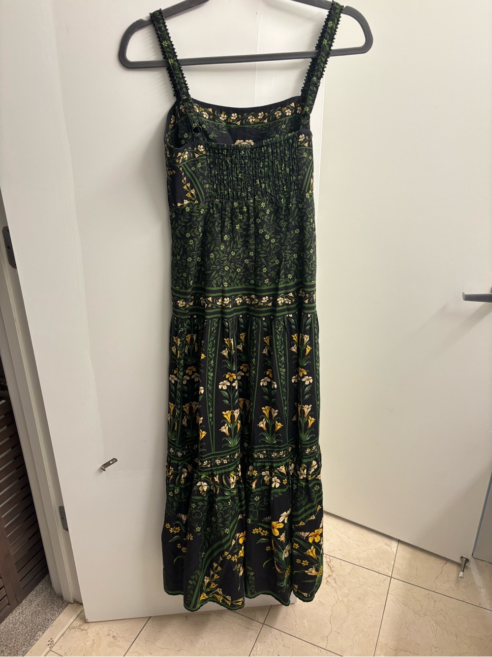 Black Flowers Arch LENZING™ ECOVERO™ Euroflax™ Maxi Dress - Picture 6 of 9